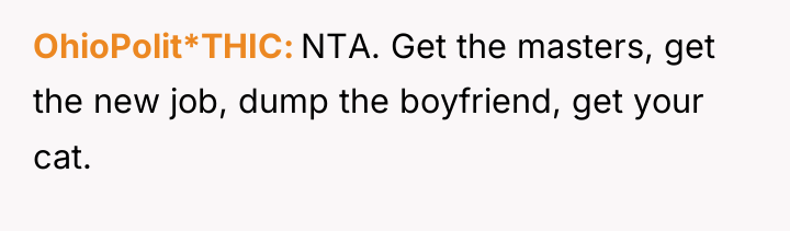 OhioPolit*THIC NTA. Get the masters, get the new job, dump...