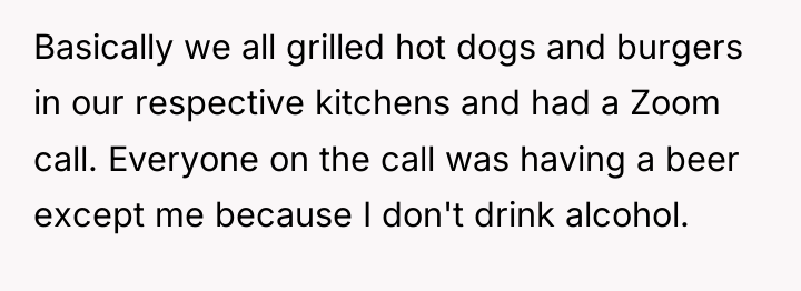 Basically we all grilled hot dogs and burgers in our...