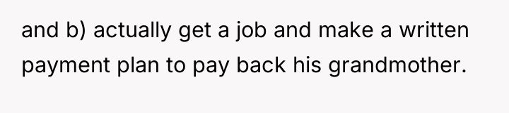 and b) actually get a job and make a written...