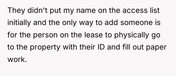 They didn't put my name on the access list initially...