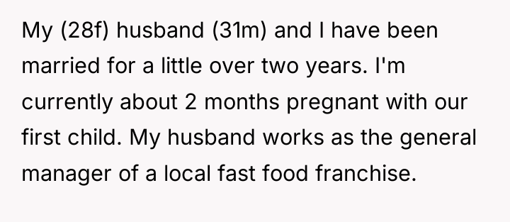 My (28f) husband (31m) and I have been married for...