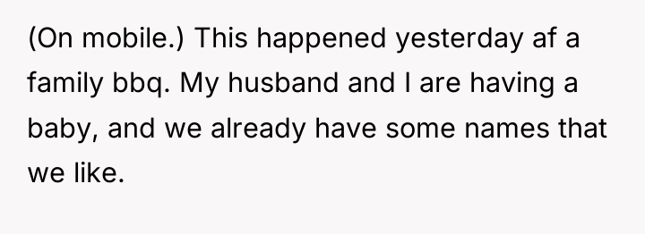 (On mobile.) This happened yesterday af a family bbq. My...