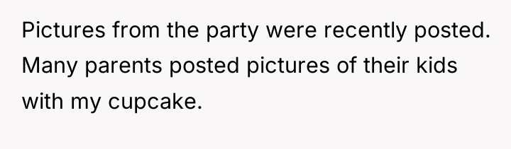 Pictures from the party were recently posted. Many parents posted...