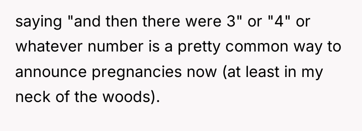 saying "and then there were 3" or "4" or whatever...