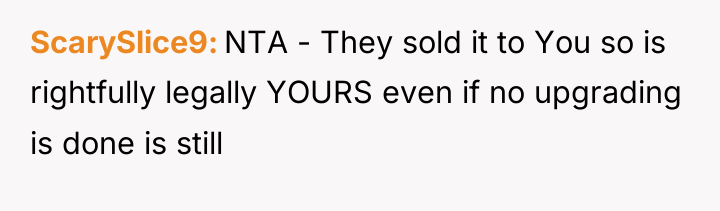 ScarySlice9 NTA - They sold it to You so is...
