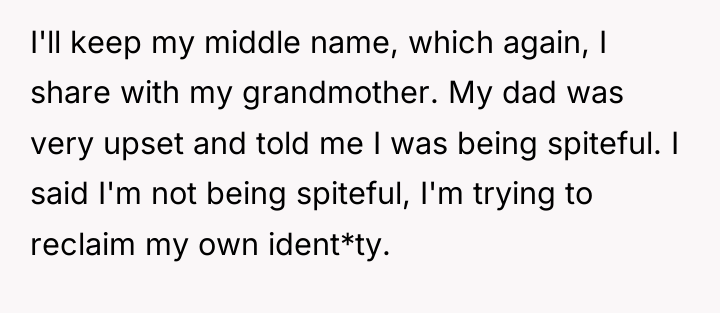 I'll keep my middle name, which again, I share with...
