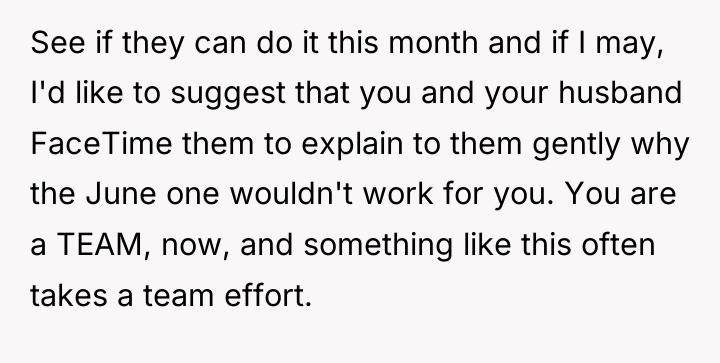 See if they can do it this month and if...