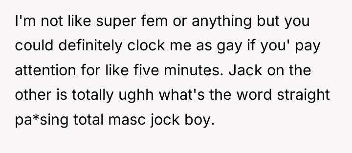 I'm not like super fem or anything but you could...