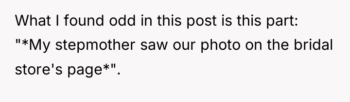 What I found odd in this post is this part:...
