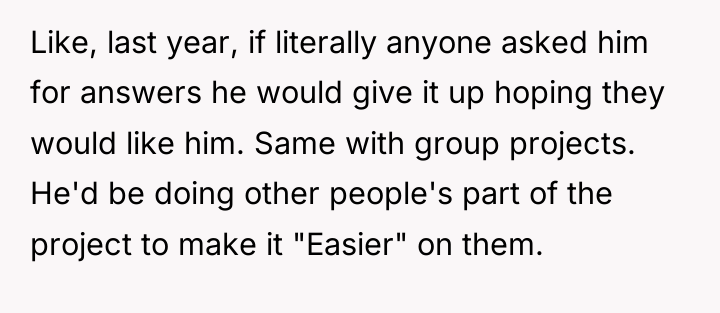Like, last year, if literally anyone asked him for answers...
