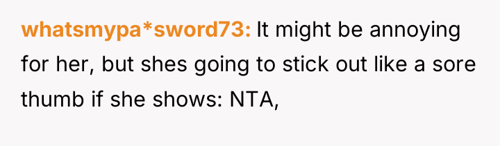 whatsmypa*sword73 It might be annoying for her, but shes going...