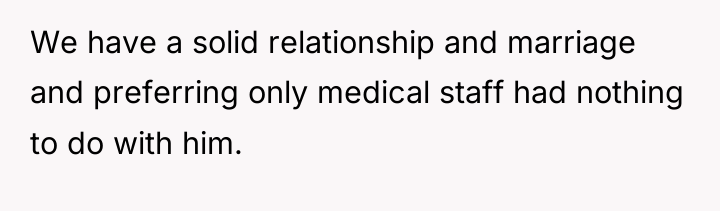 We have a solid relationship and marriage and preferring only...
