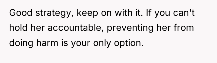 Good strategy, keep on with it. If you can't hold...