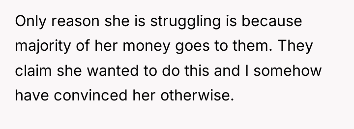 Only reason she is struggling is because majority of her...