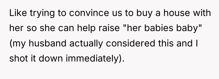 Like trying to convince us to buy a house with...