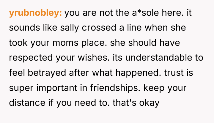 yrubnobley you are not the a*sole here. it sounds like...