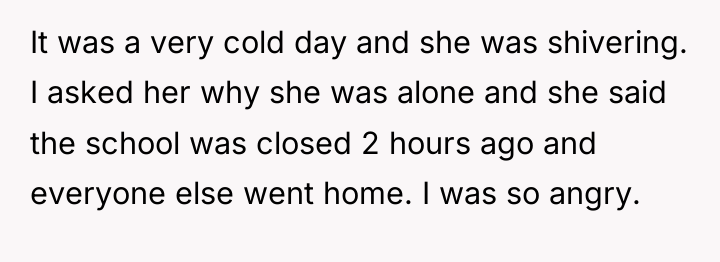 It was a very cold day and she was shivering....