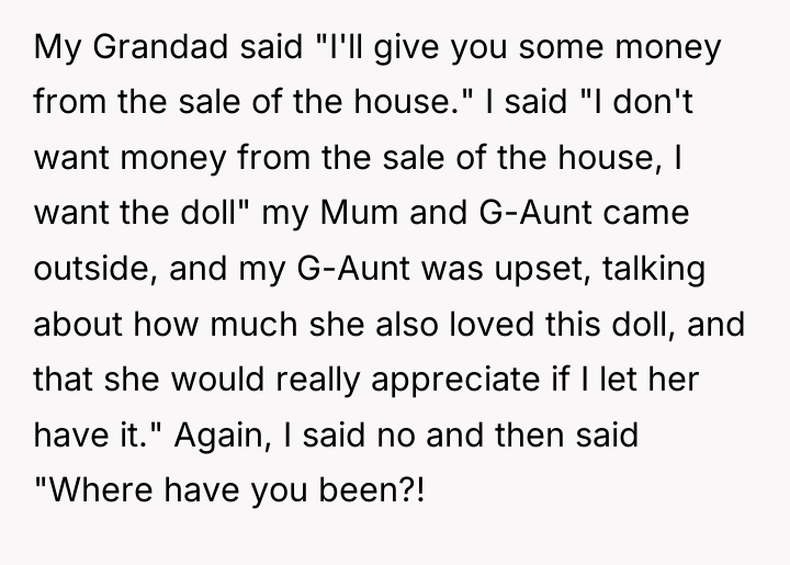 My Grandad said "I'll give you some money from the...