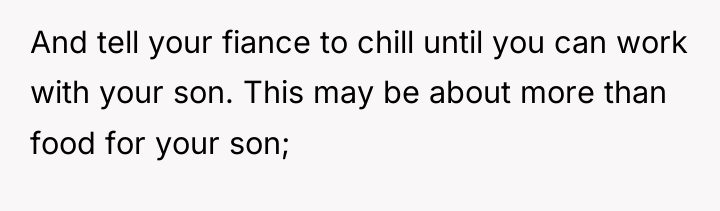 And tell your fiance to chill until you can work...