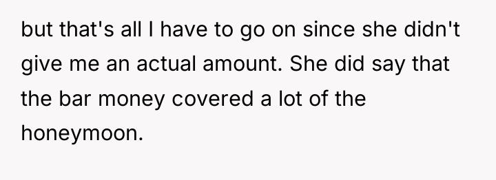but that's all I have to go on since she...