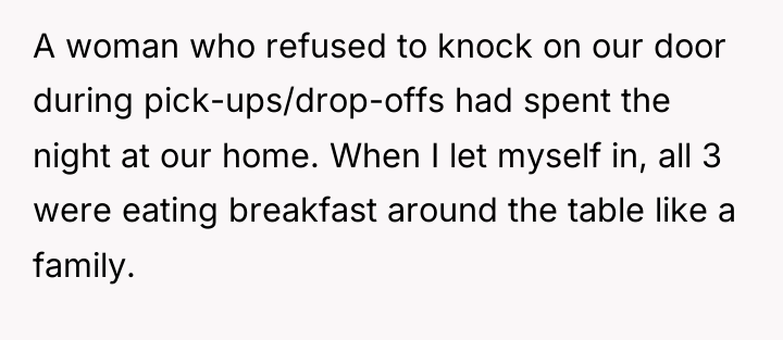 A woman who refused to knock on our door during...