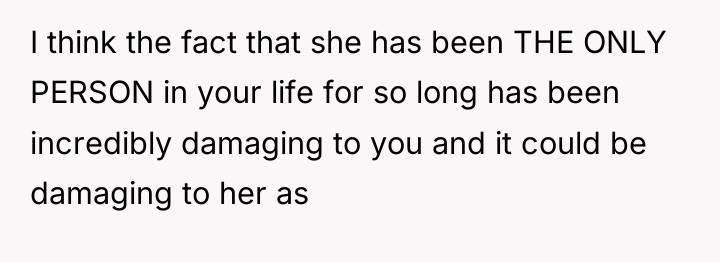 I think the fact that she has been THE ONLY...