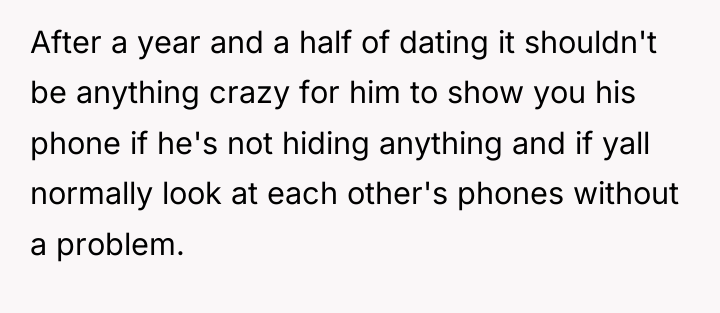 After a year and a half of dating it shouldn't...