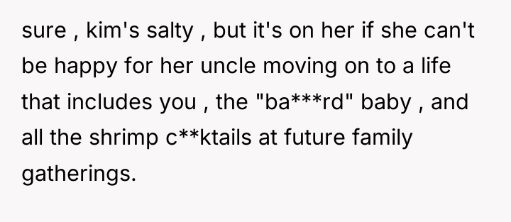 sure , kim's salty , but it's on her if...
