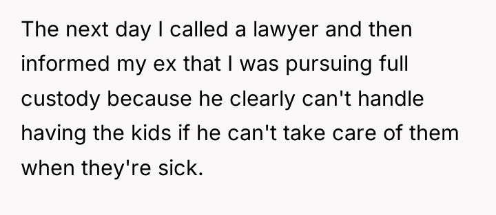 The next day I called a lawyer and then informed...