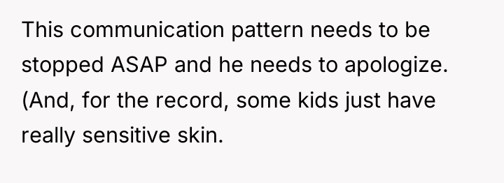 This communication pattern needs to be stopped ASAP and he...