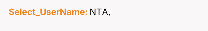 Select_UserName NTA,
