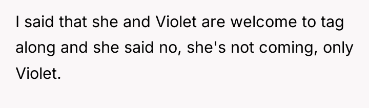 I said that she and Violet are welcome to tag...