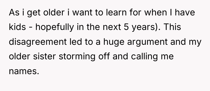 As i get older i want to learn for when...