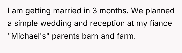 I am getting married in 3 months. We planned a...