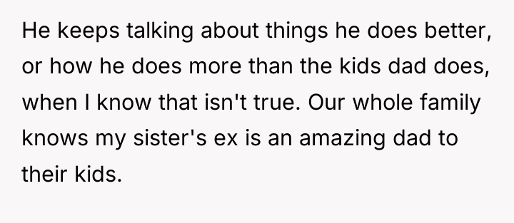He keeps talking about things he does better, or how...