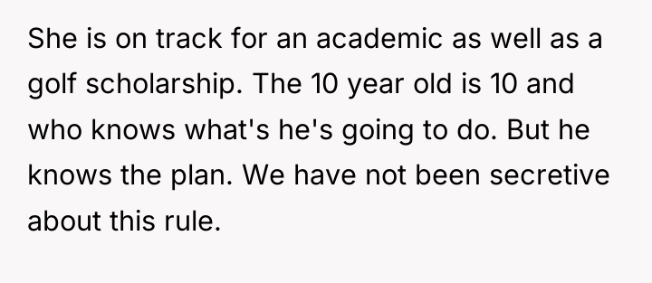 She is on track for an academic as well as...