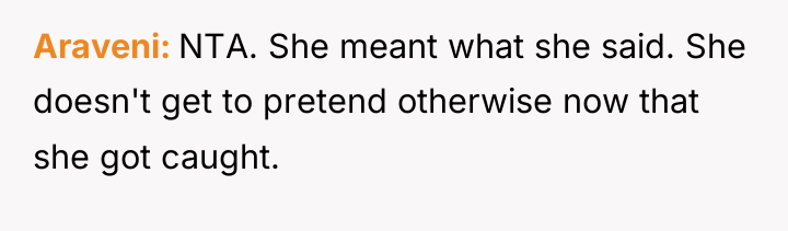 Araveni NTA. She meant what she said. She doesn't get...