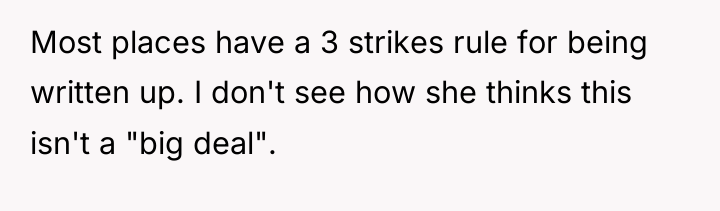 Most places have a 3 strikes rule for being written...