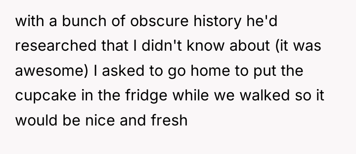 with a bunch of obscure history he'd researched that I...