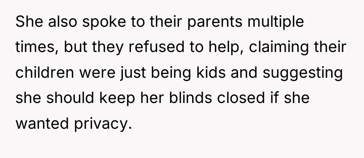 She also spoke to their parents multiple times, but they...