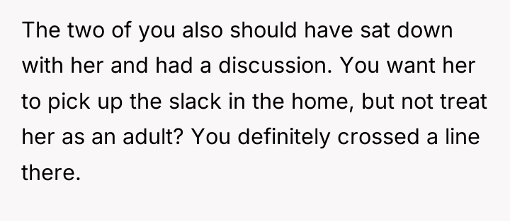 The two of you also should have sat down with...