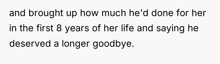 and brought up how much he'd done for her in...