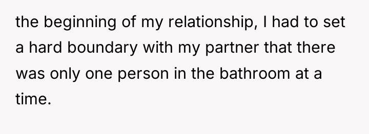the beginning of my relationship, I had to set a...