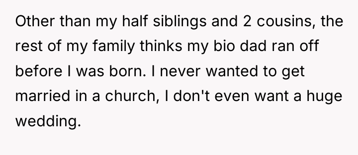 Other than my half siblings and 2 cousins, the rest...
