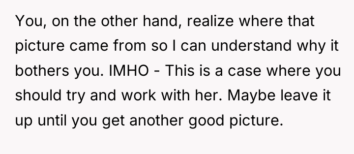 You, on the other hand, realize where that picture came...