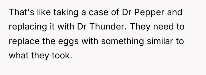 That's like taking a case of Dr Pepper and replacing...
