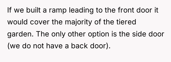 If we built a ramp leading to the front door...