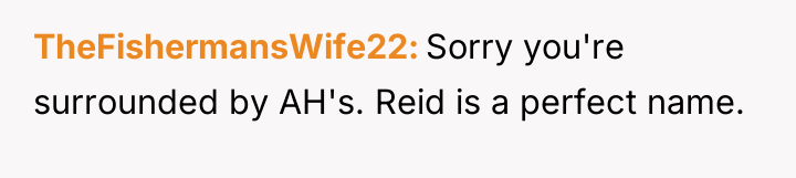 TheFishermansWife22 Sorry you're surrounded by AH's. Reid is a perfect...