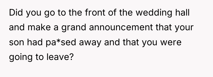 Did you go to the front of the wedding hall...