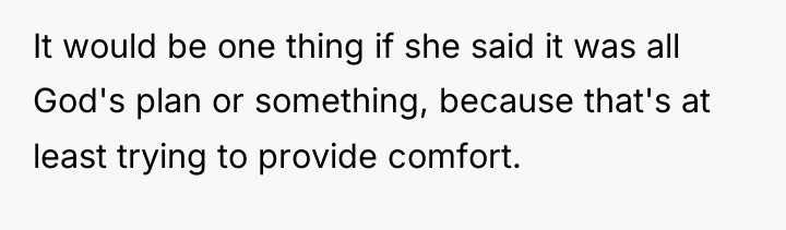 It would be one thing if she said it was...